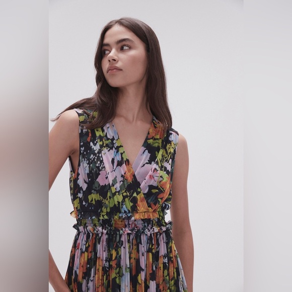 AJE Marlowe Shirred Midi Dress new size US8 AU12 - Picture 4 of 6